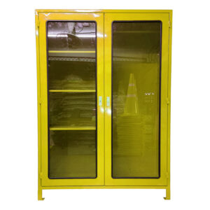 Fire equipment storage cabinet With storage