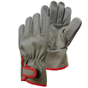 ถุงมือหนังวัว ขอบเวลโก้ (ตีนตุ๊กแก) แบบคละสี