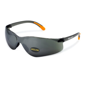 Safety glasses, gray lens, design without frame Frameless model