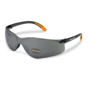 Safety glasses, gray, mercury plastering lens Frameless