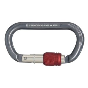 คาราบิเนอร์ Carabiner อลูมิเนียมทรงโอ ชนิดเกลียวล็อค (Screw Gate)