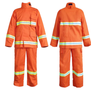 ชุดดับเพลิงภายนอกอาคาร ผ้า  FR Cotton 100% มาตรฐาน NFPA 2112 เทียบเท่า