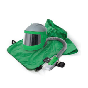 Nova 3® หน้ากากป้องกันสำหรับงานพ่นทรายพร้อมผ้าคลุมไนลอนและข้อต่อลดอุณหภูมิ