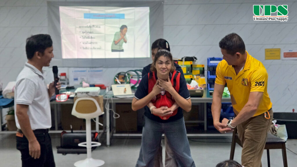 การอบรมหลักสูตรการปฐมพยาบาลเบื้องต้น CPR & AED บริษัท เอ็กซ์ เอช เจ พลาสติก แอนด์ ฮาร์ดแวร์ จำกัด
