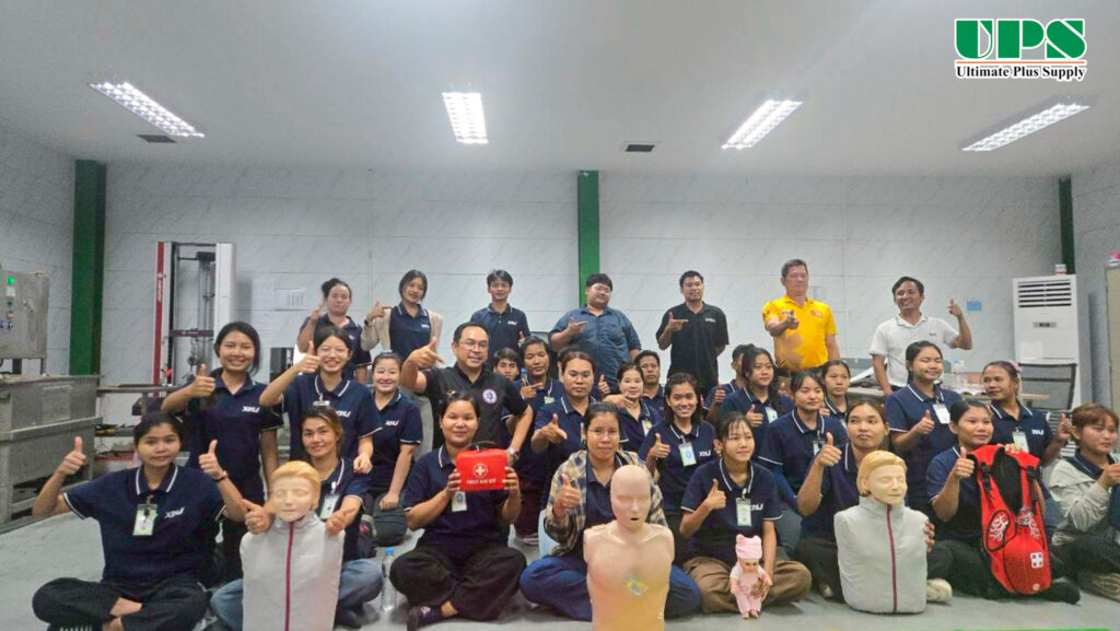 การอบรมหลักสูตรการปฐมพยาบาลเบื้องต้น CPR & AED บริษัท เอ็กซ์ เอช เจ พลาสติก แอนด์ ฮาร์ดแวร์ จำกัด