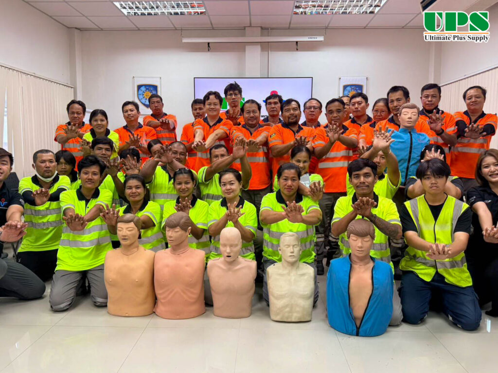การอบรมหลักสูตรการปฐมพยาบาลเบื้องต้น CPR & AED บริษัท ซิเบลโก้ มิเนอร์รัลส์ จำกัด