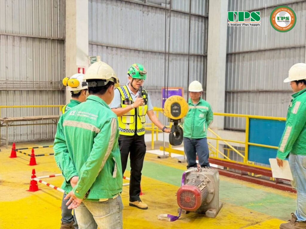 การอบรมหลักสูตรความปลอดภัยในการทำงานปั้นจั่นชนิดเหนือศีรษะ บริษัท อัลไลแอนซ์ คลีน เพาเวอร์ จํากัด